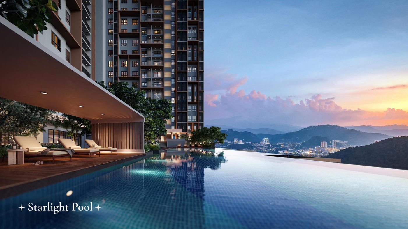Starlight Pool infinity pool deck at The Celestz